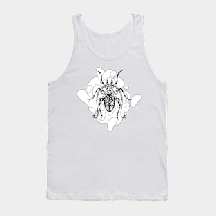 Print with Ornate Exotic Beetle Tank Top